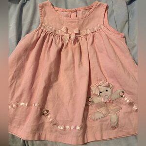 Bonnie Baby Pink Casual Dress with Bear Design